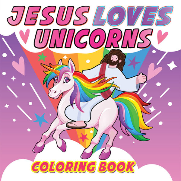 Jesus Loves Unicorns Coloring Book-Front